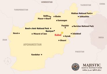 Map 2-Day Kabul City Tour Afghanistan