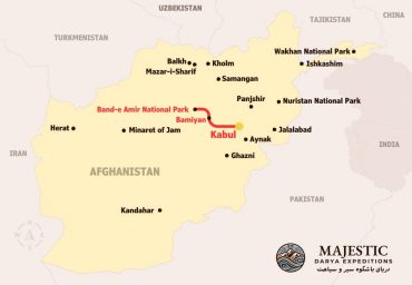 Map 4-Day Afghanistan Tour Kabul Bamiyan